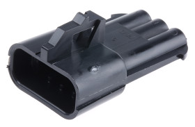 Złącze samochodowe 3-pinowe Delphi -rzędowe Męski 14A Metri-Pack 280 Montaż na kablu Połączenie zagniatane Złącze