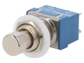 Przełącznik przyciskany Poz 2 DPDT 1A/250VAC OFF-ON Ø12,2mm FC71055
