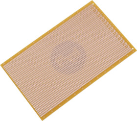 Circuit board, 100 x 160 mm, pitch 2.54 mm, single sided, FR1 hard paper, Cu 35 µm, BYB-3-11H6076