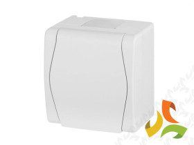 HERMES Gniazdo pojedyncze z uziemieniem n/t IP44 białe 1021-00 ELEKTRO-PLAST NASIELSK