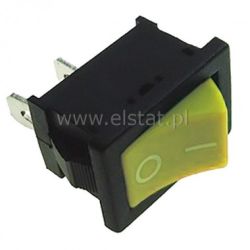Przeł. kołys. 6A 250V 2pin żółty
