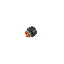 TE Connectivity HDP26-24-7SN-C038 Plug 7P Black Male Unshrouded 4AWG 4/16S