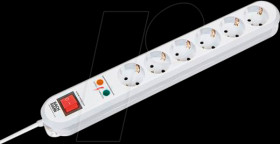 381.2501K Steckdosenleiste SMART, 6-fach, Typ F - CEE 7/3, weiß