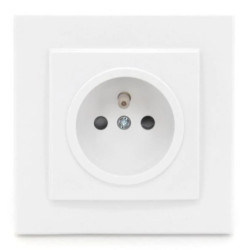 Gniazdo pojedyncze z/u, Alegra, kolor biały, 25111022