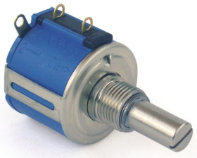 Potencjometr 5kΩ typ Obrotowy Bourns średnica wału 6,35 mm 2W długość wału 20.6mm średnica 22.23mm Montaż panelowy