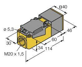 Turck Czujnik indukcyjny nie podtynkowy NI25-CP40-LIU