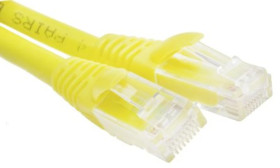 Kabel kategorii 6, Żółty, Wtyk RJ45/męski RJ45dł.: 500mm, mat. koszulki: LSZH