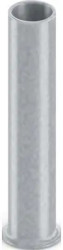 Uninsulated wire end ferrule, 4.0 mm², 15 mm long, DIN 46228-1, UL 486F-A, silver, 2100050