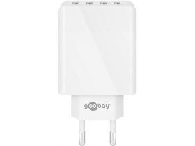 4 portowa ładowarka USB (30W) biała Goobay