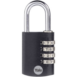 YALE YE3CB/38/131/1/BK Padlock 38mm Black Combination Secure Lock