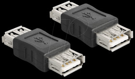 65012 Adaptor USB A jack &gt; USB A jack