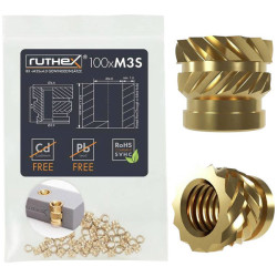 ruthex GEM3Sx40002 Threaded Insert for 3D Printers RXM3Sx4.0