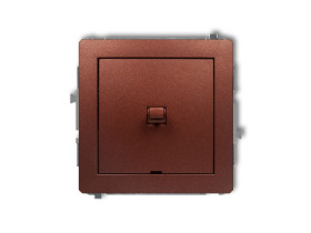 DECO Wyłącznik schodowy w stylu amerykańskim (jeden klawisz bez piktogramu) brązowy metalik 9DWPUS-3.1 KARLIK