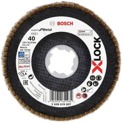 Bosch 2608619807 X551 Flap Disc 115mm For Metal Deburring &amp; Cleaning