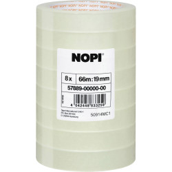 tesa 57889-00000-00 Adhesive film transparent 66m x 19mm 8pcs