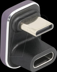 60737 USB-C 4.0 adapter, plug to socket, 180° angled, PD 3.1