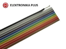 PRZEWÓD KABEL PŁASKI 10 ŻYŁ AWG28/10 WIELOKOLOROWY 1 METR