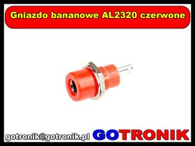 Gniazdo bananowe AL2320 czerwone