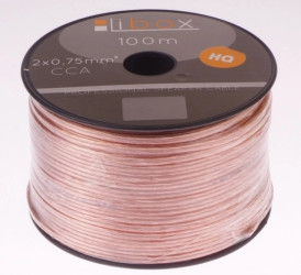 Przewód głośnikowy CCA 2x0,75 ECa LB0006 LIBOX /100m/