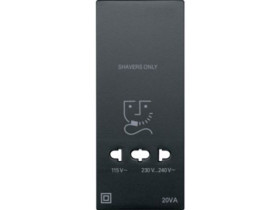 MERTEN SYSTEM M Płytka czołowa gniazda golarki antracytowy MTN213514 SCHNEIDER ELECTRIC