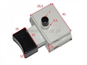 Wyłącznik do szlifierki; 230V; 10A; FA4; 12x25mm