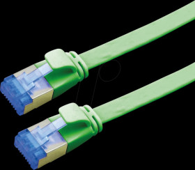 21992142 Patch cable Cat. 6a, FTP, extra-flat, green, 2 m