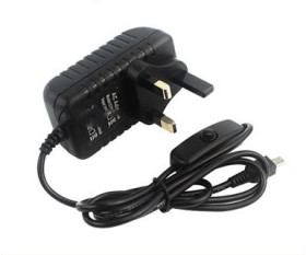 5V 3A USB-C Power Supply Adapter With Switch - Raspberry Pi 4B/3B+ - UK / Irish Plug