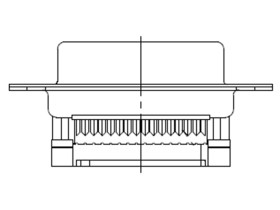 Złącze D-Sub 15-pinowe Żeński Proste Montaż na panelu raster 2.84mm