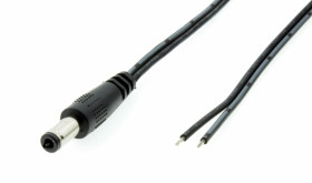 Przewód DC 1,5m z wtykiem prostym 2,5x5,5 mm AWG20 2x0,5mm2 ESPE
