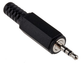 Złącze Jack 2,5 mm Męski Stereo Montaż na kablu 34 V AC/DC 500mA