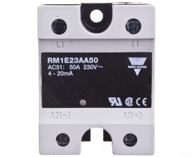 Przekaźnik półprzewodnikowy jednofazowy 50A 90-280V AC sterowanie 4-20mA RM1E23AA50