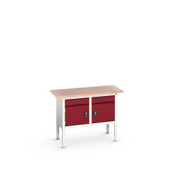 Stół warsztatowy szer. 600mm maks. obciążenie: 75kg Stół do przechowywania Stal dł. 1250mm wys. 930mm