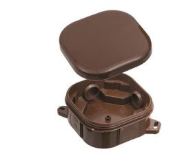 Puszka n/t hermetyczna PH 92x92x44 klik pusta IP54 brązowa A.0018BR