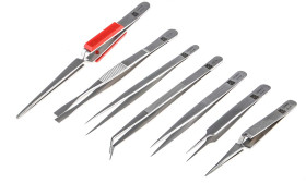 Zestaw pęset RS PRO Stal nierdzewna elementy 7