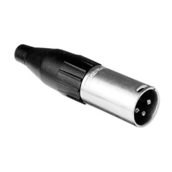 Amphenol AC3M XLR Connector Plug 3 Pins Straight Black/Silver