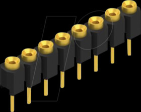 MK 01 8 G Socket, 1-row, 1 x 8 - 2.54 mm