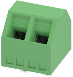 PCB terminal, 2 pole, pitch 5 mm, AWG 26-16, 13.5 A, screw connection, green, 1869062
