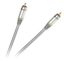 PRZEWOD 1*RCA 1M COAXIAL SILVE