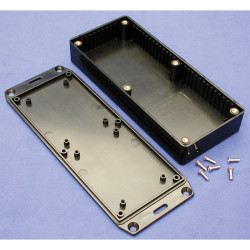 Hammond 1591HFLBK Multipurpose FRABS Enclosure Flanged Lid 165 x 71 x 29 Black