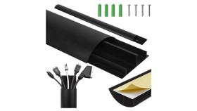 Aluminiowa Listwa Maskująca Do Kabli Maclean, 62X20x750mm, Czarna, Mc-814 B