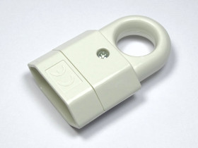 Gniazdo sieciowe kablowe płaskie GP2C, 2.5A 250V białe