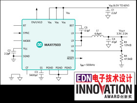 4.5V-60V, 2.5A, High-Efficiency, Synchronous Step-Down DC-DC Converter with Internal Compensation