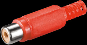 RCA coupling with bend protection, red