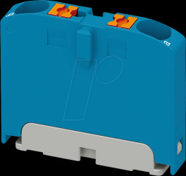 1028068 Distribution block PTFIX, 2 x 2.5, blue