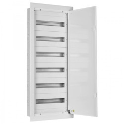 Rozdzielnica podtynkowa metalowa 6x18 modułów IP30 (400V AC) 1035x415x130mm drzwi pełne KOLE SYSTEMS