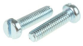 Śruby maszynowe M2.5 łeb z łbem walcowym Stalowe długość 10.0mm skok 0.45mm