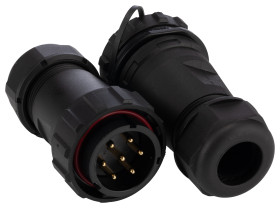 Przemysłowe złącza okrągłe 7, 7-pinowe SY29 Kabel, Układ szeregowy Wtyczka, gniazdo RS PRO