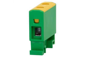 Złączka szynowa ZU 1-torowa (1,5mm2-16mm2) Al/Cu - żółto/zielona