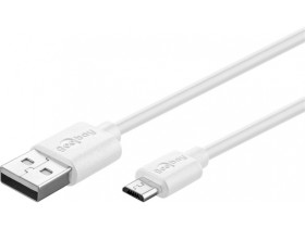 Kabel USB-Micro USB 0,5m Goobay biały