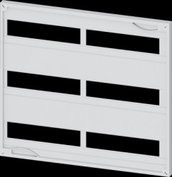 Cover, cut-out 6x 12TE, plastic, (W x H) 500 x 450 mm, 72 HP, light gray, for ALPHA 400/630/1250 DIN, 8GK9601-3KK21